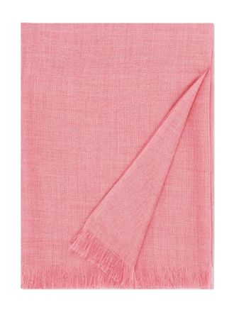 Eric Bompard Voile sjaal met franje - Roze
