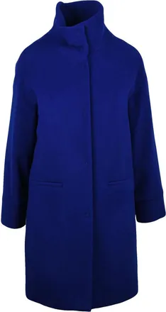 Olivier Horigamy Blue Virgin Wool-Blend Coat