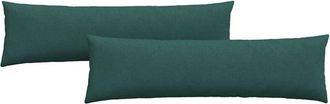 vidaXL Cojines De Sof&aacute; 2 Pcs Verde Oscuro 145 X 40 Cm Tela Vidaxl