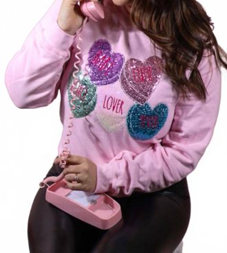 Gildan Conversation Hearts Tee In Pink