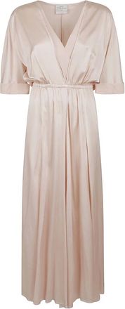 Forte_Forte Maxi Dresses, female, Beige, Size: S Silk Nude & Neutrals Elegant Dress