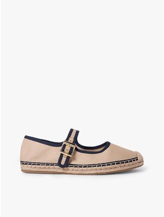 Tommy Hilfiger Womens Canvas Mary Jane Espadrille - Blue - US 6.5 / EU 37