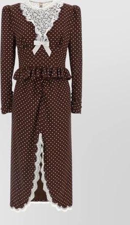 Alessandra Rich silk polka dot midi dress