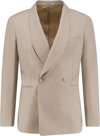 Tagliatore Double-breasted Blazer - Heren - Business blazers - Beige - L - Wol - Kostuums