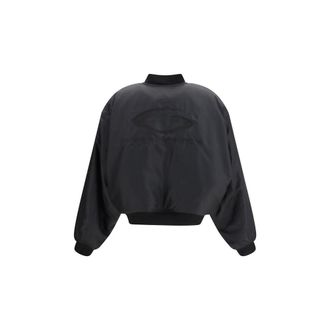 Balenciaga Womens Black Polyamide Bomber Clothing