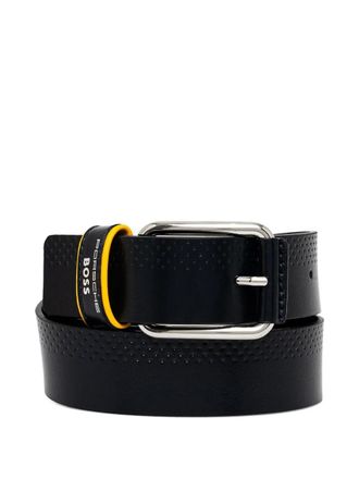 BOSS perforated leather belt - Black