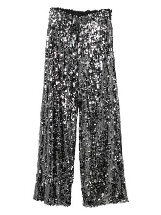 Max Mara Pantaloni con paillettes - Nero