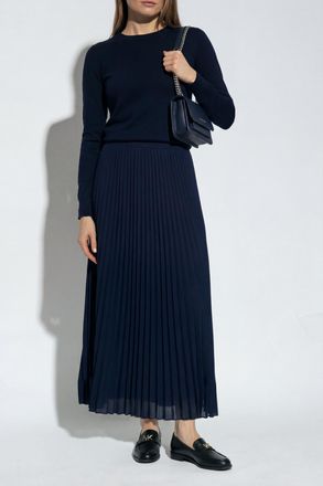 Michael Michael Kors Pleated Skirt, Womens, Navy Blue