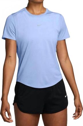 Nike Swift Aero Fit Short Sleeve Running Top In Aluminum/pure Platinum/reflective Silver