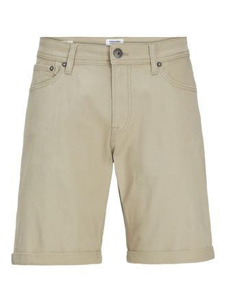 Jack & Jones Plus Size Shorts JPSTRICK ORIGINAL SHORT PLS, Herren, Gr. 44 (5XL), N-Gr, beige (crockery), Web, Obermaterial: 98% Baumwolle, 2% Elasthan, JACK & JONES PLUSSIZE