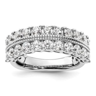 Diamond2Deal 14k White Gold Lab Grown Diamond Wedding Band Ring 1.75Ct Clarity- VS Color- G-H