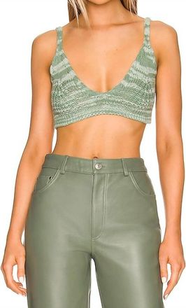 Jonathan Simkhai Cora Rib Bralette In Lichen Jade