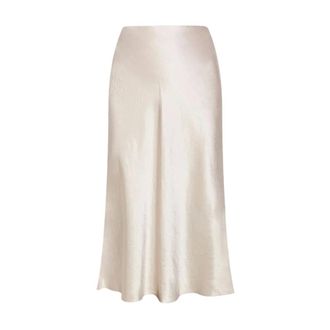 Vince Midi Skirts, female, Beige, S, Satin Slip Skirt