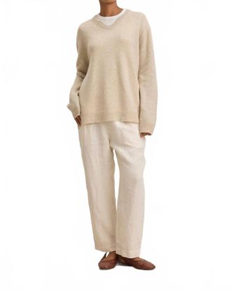 Velvet Heavy Linen Clee Pant In Chalk