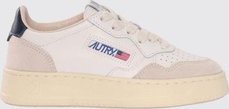 Autry Boys Medalist Low Two-Tone Leather and Suede Trainers
