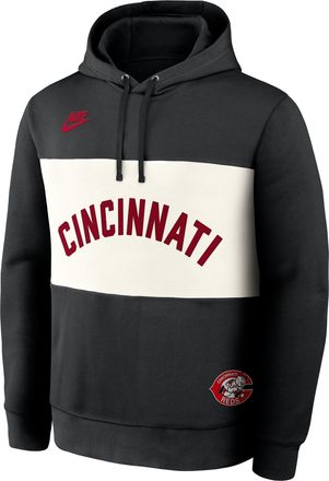 Nike Cincinnati Reds Cooperstown Legacy Nike Mens MLB Pullover Hoodie in Black | 040E0H6UR75-GWA
