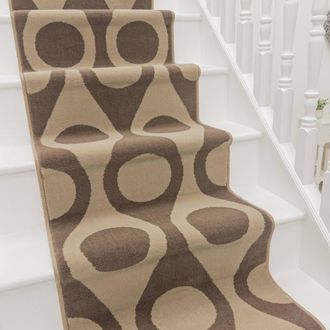 Runrug Stair Runner Carpet for Staircases - Soft & Comfy, 9mm - Pop in Brown | Size: 60 cm x 660 cm