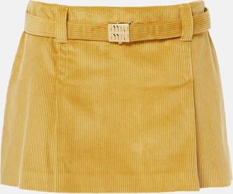 Miu Miu Cotton corduroy miniskirt