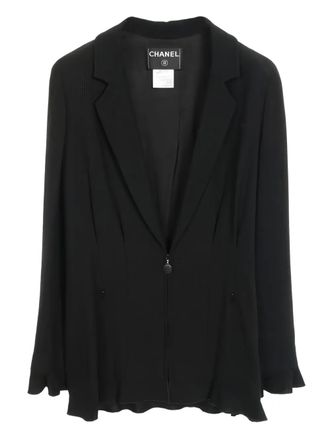 Chanel 1986-1988 zip-up wool jacket - women - Wool/Viscose/Silk/Lycra - 36 - Black