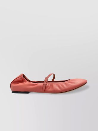 Lanvin leather logo print ballerina flats