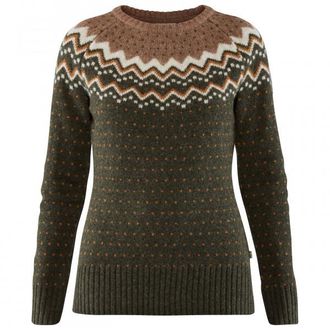 Fjällräven Övik Knit Sweater Wollpullover für Damen | oliv