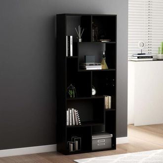 vidaXL Libreria Nera 67x24x161 cm in Legno Multistrato - Vidaxl