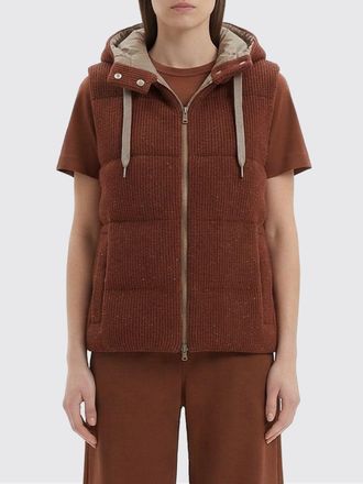 Brunello Cucinelli Waistcoat Woman color Burgundy