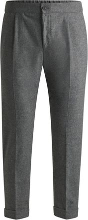 HUGO BOSS Stijlvolle Broek - Heren - Slim Fit Broeken - Grijs - L - Wol - Broeken