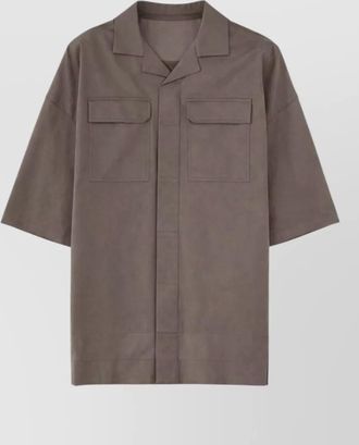 Rick Owens magnum tommy short sleeve shirt pockets