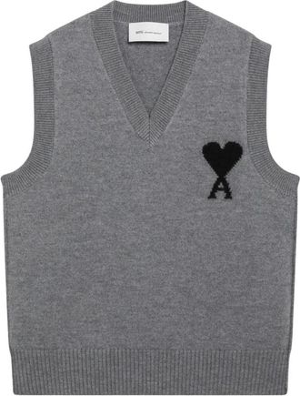 Ami Jersey sin mangas Quota - Knitwear - Hombre - Gris - M