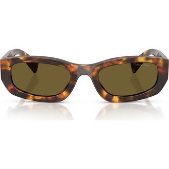 Miu Miu 53mm Irregular Sunglasses in Havana Honey /Dark Brown at Nordstrom