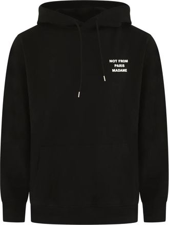 Dr&ocirc;le de Monsieur Hoodie Slogan - Heren - Hoodies - Zwart - M - Katoen - Hoodies & sweatvesten