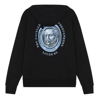 New Balance Mens New Balance Alphabet Character Printing Pattern Hooded Long Sleeves Black MT13929-BK