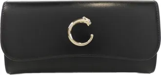Cartier Black Leather Long Wallet (Bi-Fold) (Pre-Owned)