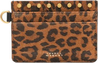 Isabel Marant Portacarte con stampa - Marrone