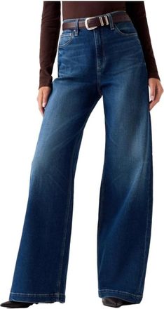 Guess Bellagio Wide Jeans - Dames - Loose Fit Jeans - Blauw - W25 - Katoen - Jeans