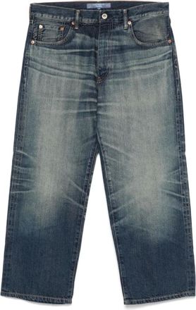 Junya Watanabe Jeans, Heren, Blauw, L, Indigo Blue Cropped Leg Jeans
