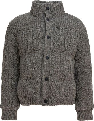 Moncler Wool Tweed Ellesmere Down Jacket