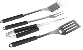 Somagic Juego de 4 accesorios de acero inoxidable para barbacoa