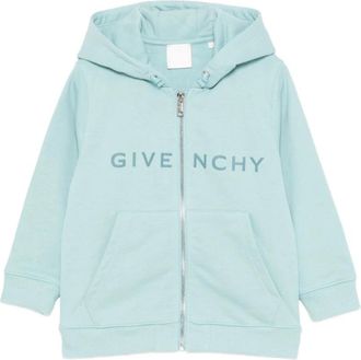 Givenchy Clear Blue Hooded Jumper with Logo