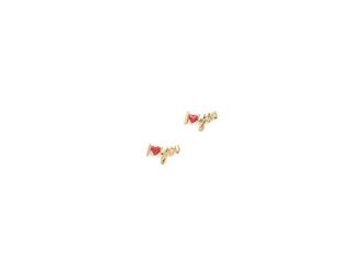 Kate Spade New York I Love You Studs Womens Earring Gold, Brass