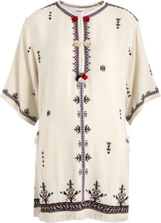 Isabel Marant Isabel Marant étoile Kressy Embroidered Woven Mini Dress - Ecru - 34 (UK4 / Xxs)