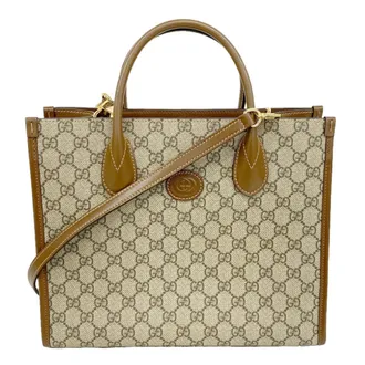 Gucci Brown Pvc Tote Bag (Pre-Owned)