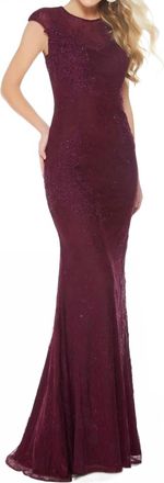 Alyce Paris Womens Sheath Dress In Claret