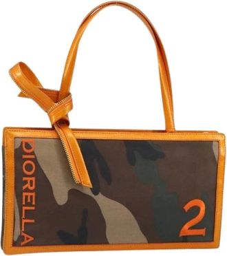 Dior Pre-owned Mini Bags, female, Multicolor, Size: ONE SIZE Pre-owned Vintage Canvas Shoulder Bag