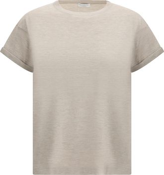 Brunello Cucinelli Cashmere Glitter T-shirt