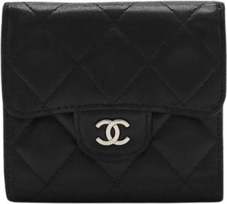 Chanel Pre-owned Matelasse Coco Mark Leder Portemonnee - Dames - Vintage Accessoires - Zwart - ONE Size - Leer - Vintage