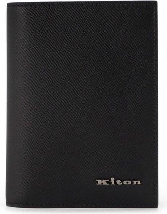 Kiton Ciro Paone Leather Passport Holder-Uomo