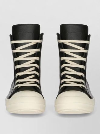Rick Owens leather high-top ankle boots