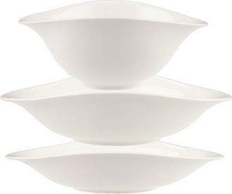 Villeroy & Boch Vapiano 6 Piece Set 2 x Pasta, Salad, Soup Bowl in White at Nordstrom